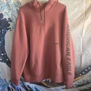 American Eagle Outfitters Men's Coral Hoodie